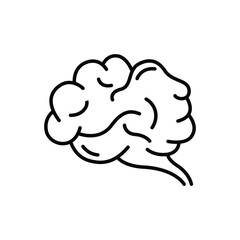 brain icon vector design concept outline style