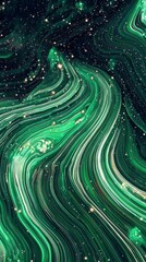 Wavy dark green lines background Hyper-quality illustration with uulttra details --chaos 10 --ar 9:16 --weird 100 --v 6.1 Job ID: b824077a-736c-4d7b-9556-5d2e05fbcf7c