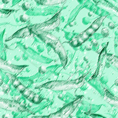 Seamless hand drawn watercolor pattern: sweet green pea pods and peas.pattern for fashion prints for printing fabrics, paper, background, cloth, packaging. Pencil drawing with strokes
