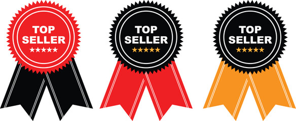 Best seller badge golden label Royalt