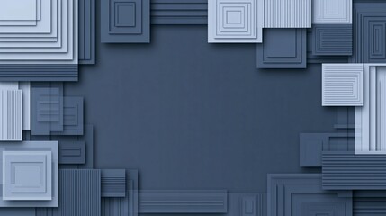 Fototapeta premium Abstract blue square texture background minimalist modern design