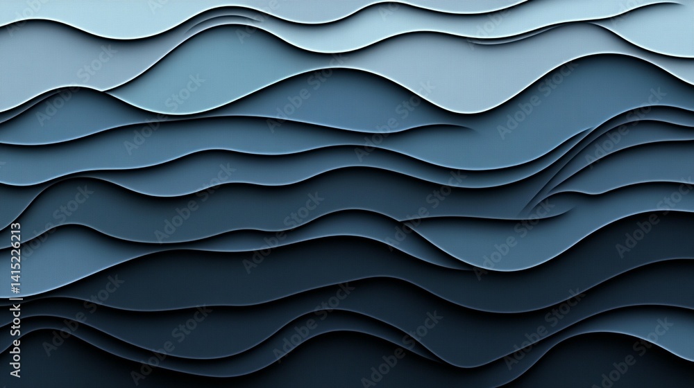 Aufkleber abstract dark blue gray wave texture background seamless pattern design element