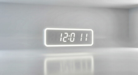 Minimalist Digital Clock Displaying 12:01