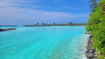 tropical island paradise on the Maldives