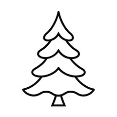 Fototapeta premium Christmas tree silhouette vector illustration, Set of Christmas tree silhouette