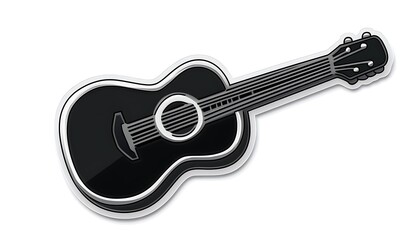 Black Acoustic Guitar Image