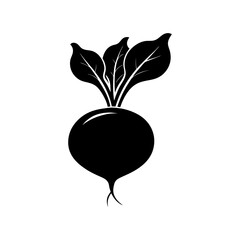 Radish Silhouette vector illustration