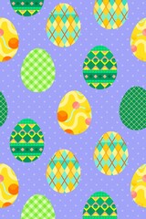 Easter egg pattern background, cute purple design