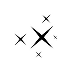 Minimalist Star Sparkle and Twinkle Vector Icon. Vector Illustration