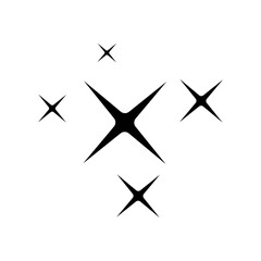 Minimalist Star Sparkle and Twinkle Vector Icon. Vector Illustration