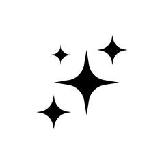 Minimalist Star Sparkle and Twinkle Vector Icon. Vector Illustration