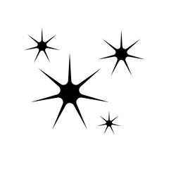 Minimalist Star Sparkle and Twinkle Vector Icon. Vector Illustration