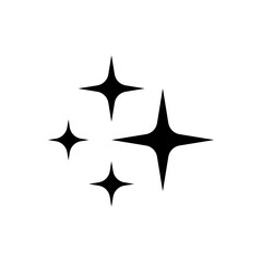 Minimalist Star Sparkle and Twinkle Vector Icon. Vector Illustration