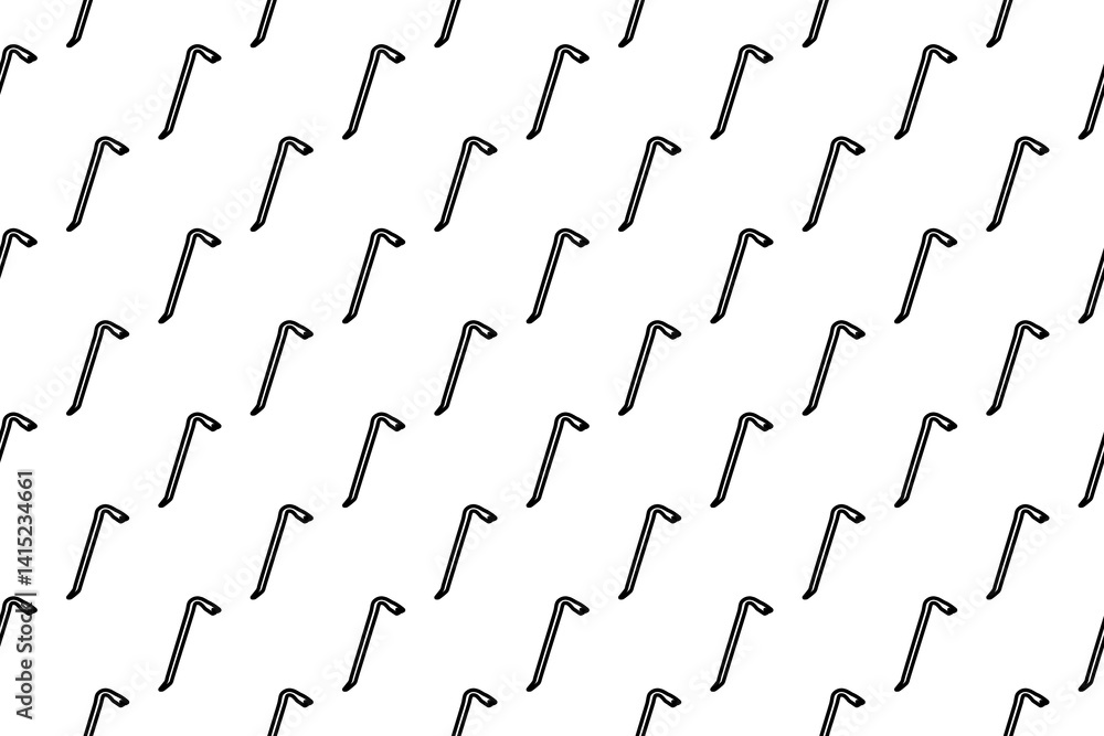 Aufkleber seamless pattern completely filled with outlines of crowbar symbols. elements are evenly spaced. ill