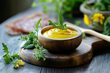 mustard, Dijon, French, jar, creamy, food, condiment, gourmet, sauce, yellow, classic, recipe, ingredient, cooking, artisan, rustic, spicy, organic, flavor, dip, spread, glass, kitchen, rustic, herbs,