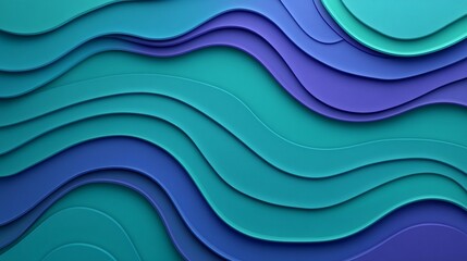 Fototapeta premium Abstract teal blue purple wave pattern background texture