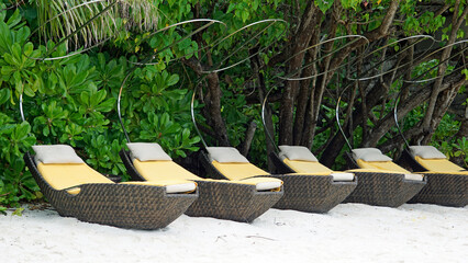 exotic tropical island on the maldives