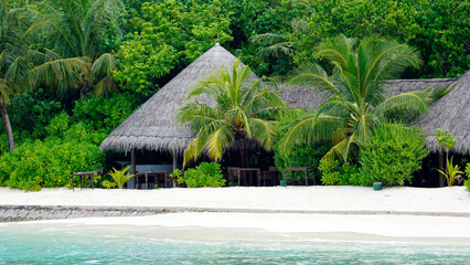 exotic tropical island on the maldives
