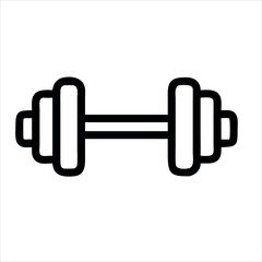 Dumbbell isolated on white background vector illustration icon.