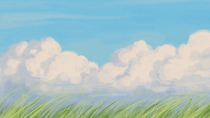 Obraz premium Minimal nature background, aesthetic cloud design