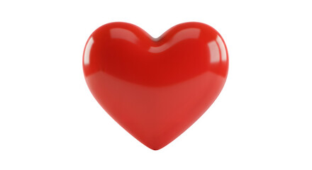 Fototapeta premium red heart isolated on white, PNG
