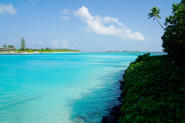 tropical island paradise on the Maldives