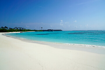 exotic tropical island on the maldives