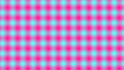 Vibrant, blurred, checkered pattern in pink and turquoise