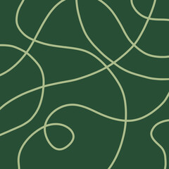 Abstract green background with wavy lines