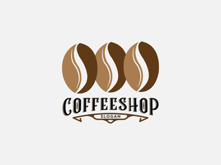 Coffee shop logo design vector template