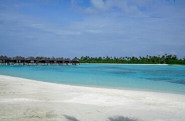 exotic tropical island on the maldives