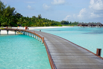 pier view on a maldive island