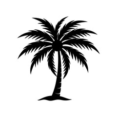Obraz premium Palm Tree Silhouette vector illustration
