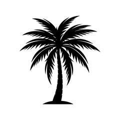 Fototapeta premium Palm Tree Silhouette vector illustration