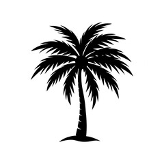 Obraz premium Palm Tree Silhouette vector illustration