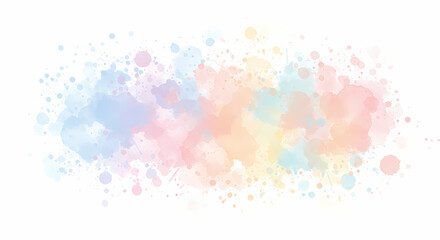 Pastel Rainbow Watercolor Splash Background Soft Colorful Texture