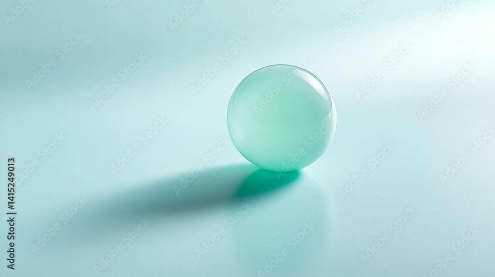 Aufkleber serene teal abstract background texture soft blurred smooth gradient design