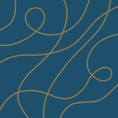abstract blue background with yellow wavy line