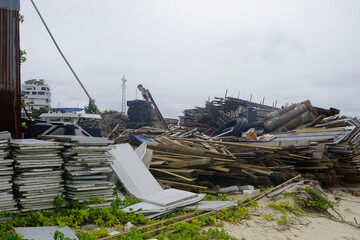 rotten shipyard on gulhi island maledives