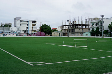 new soccer fiel on maafushi island