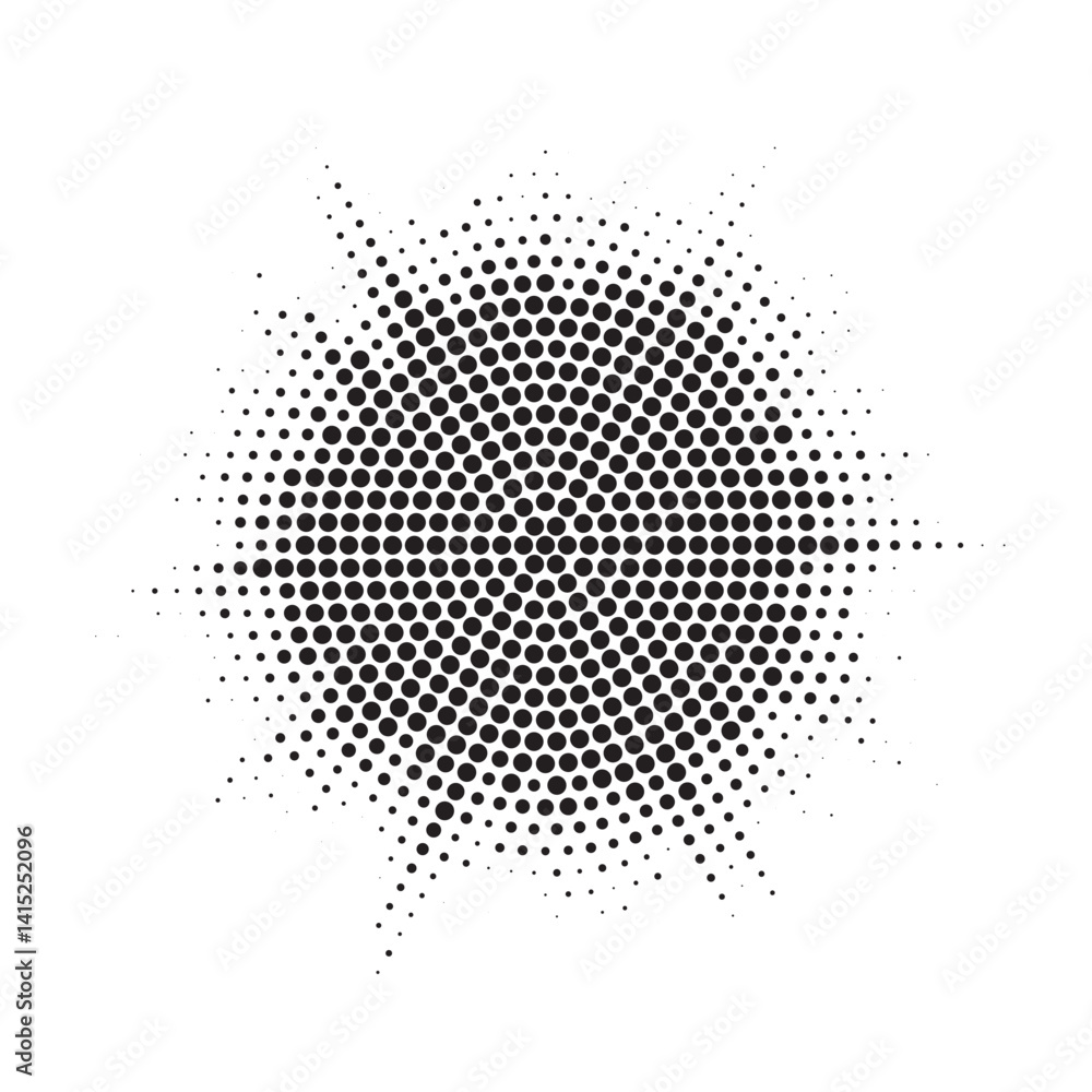 Aufkleber burst halftone light effect. glowing light burst. abstract grunge halftone dots background. vector i