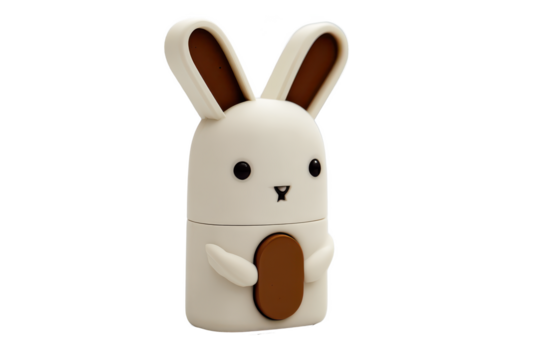 A charming, minimalist bunny figurine with a soft, matte finish, perfect for adding a touch of whimsy to any space, especially for Easter decor.