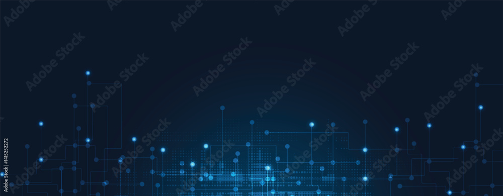 Poster abstract digital circuit technology board background