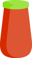 Cartoon mason jar with lid. 