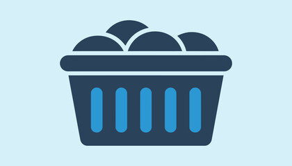 Basket of Ice Cream Cones Vector