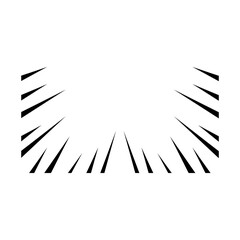 Comic Speed Line Vector. Manga Motion Effect Element.