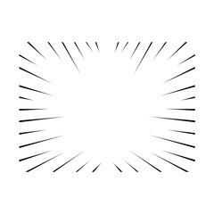 Fototapeta premium Comic Speed Line Vector. Manga Motion Effect Element.