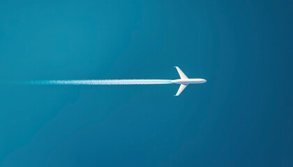 Airplane over turquoise water