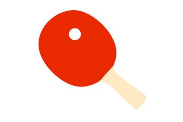 racket and ball for table tennis ping pong/white ball and red racket bat
