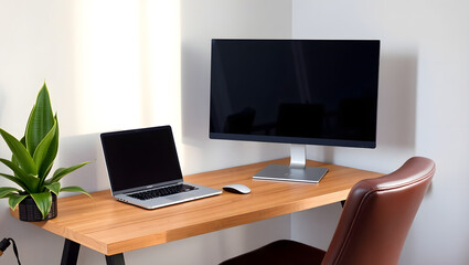 Serene Work From Home Corner Sleek Minimalist Home Office Setup